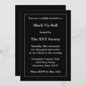 Benutzerdefinierte formale Schwarze Einladung oder (Vorne/Hinten)