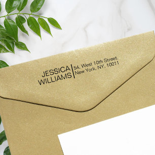 Benutzerdefinierte formelle Chic-Rücksendeadresse Gummistempel