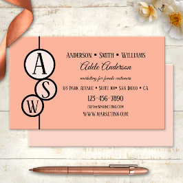 Benutzerdefinierte Formen Kornrosafarbene Vorlage Visitenkarte