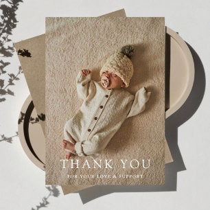 Benutzerdefinierte Foto-Baby-Shower-Dankeschön M Dankeskarte