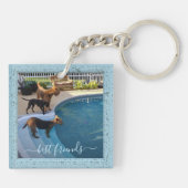 Benutzerdefinierte Foto Best Friends Forever Blue  Schlüsselanhänger (Rückseite)