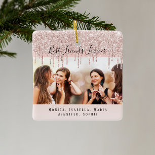 Benutzerdefinierte Foto beste Freunde für immer ro Keramikornament