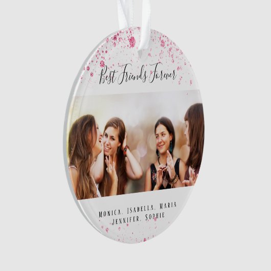 Benutzerdefinierte Foto beste Freunde für immer ro Ornament (Vorderseite)