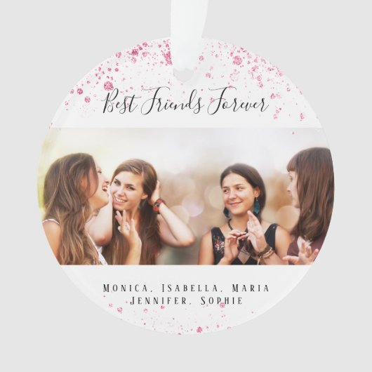 Benutzerdefinierte Foto beste Freunde für immer ro Ornament (Vorderseite)