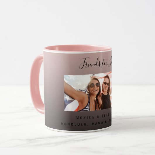 Benutzerdefinierte Foto beste Freunde für Leben sc Tasse (Vorderseite Links)