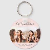 Benutzerdefinierte Foto beste Freunde immer pink b Schlüsselanhänger (Rückseite)
