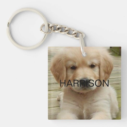 Benutzerdefinierte Foto-Bildname Monogramm Kontakt Schlüsselanhänger (Vorderseite)