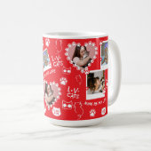 Benutzerdefinierte Foto-Cat-Oberfläche Collage Tas Kaffeetasse (VorderseiteRechts)