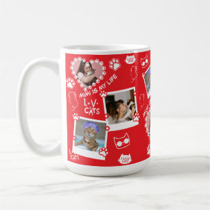 Benutzerdefinierte Foto-Cat-Oberfläche Collage Tas Kaffeetasse