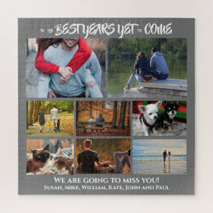 Benutzerdefinierte Foto-Collage   8 Holzkohle grau Puzzle