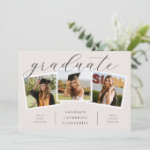 Benutzerdefinierte Foto Collage Abschluss Announcc Ankündigung (Stehend Vorderseite)