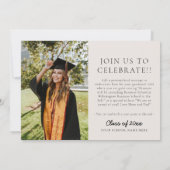 Benutzerdefinierte Foto Collage Abschluss Announcc Ankündigung (Rückseite)