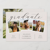 Benutzerdefinierte Foto Collage Abschluss Announcc Ankündigung (Vorne/Hinten)