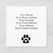 Benutzerdefinierte Foto Collage Dog Kennel Busines Quadratische Visitenkarte (Rückseite)