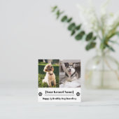 Benutzerdefinierte Foto Collage Dog Kennel Busines Quadratische Visitenkarte (Stehend Vorderseite)