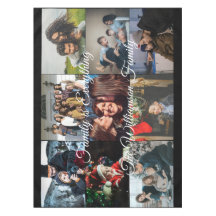 Benutzerdefinierte Foto Collage Familienname 9 Fot