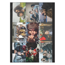 Benutzerdefinierte Foto Collage Familienname 9 Fot Tischdecke