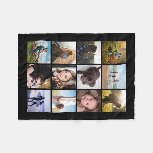 benutzerdefinierte Foto-Collage Fleecedecke (Vorderseite (Horizontal))