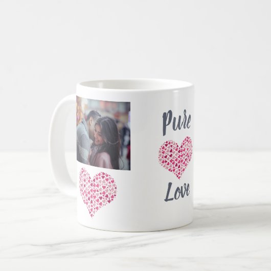 Benutzerdefinierte Foto Collage Heart Liebe Tasse (Vorderseite Links)