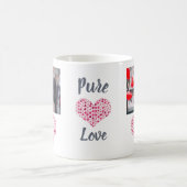 Benutzerdefinierte Foto Collage Heart Liebe Tasse (Mittel)