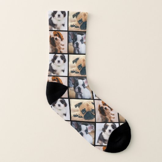 Benutzerdefinierte Foto-Collage Socken (Links - Innen)