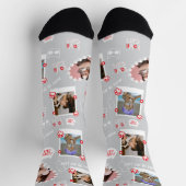 Benutzerdefinierte Foto Collage Socken mit Namen f (Oben)