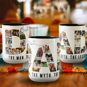 Benutzerdefinierte Foto Collage Vater Tasse