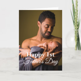 Benutzerdefinierte Foto Erste Vatertag-Urlaubskart Dankeskarte