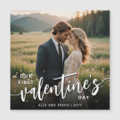 Benutzerdefinierte Foto Erster Valentinstag Magnet (Vorderseite)