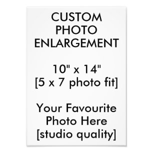 Benutzerdefinierte Foto-Erweiterung Druck 10" x 14