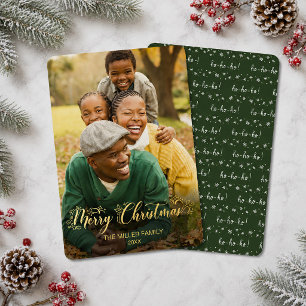 Benutzerdefinierte Foto-Familie Frohe Weihnachten Folien Feiertagskarte