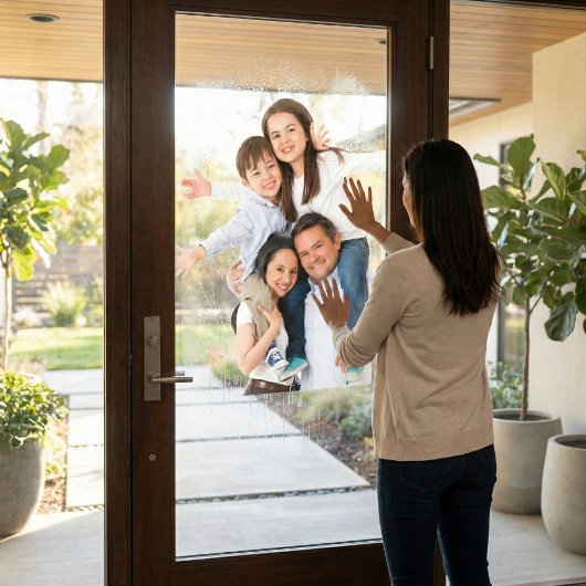 Benutzerdefinierte Foto-Fensterklammern Fensteraufkleber