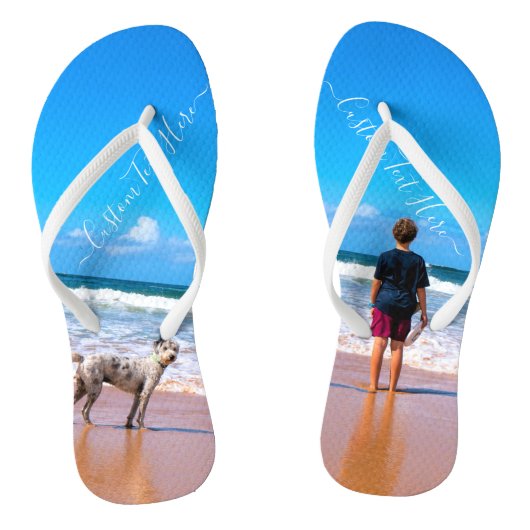 Benutzerdefinierte Foto-Flip-Flops mit Personalisi Badesandalen (Fußbett)