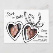 Benutzerdefinierte Foto für niedliche Herzlöcher S Postkarte (Vorderseite)