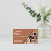 Benutzerdefinierte Foto Garden Fencing Business Ca Visitenkarte (Stehend Vorderseite)