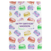 Benutzerdefinierte Foto Geburtstagsmuster Cookies  Mittlere Geschenktüte (Rückseite)