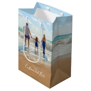 Benutzerdefinierte Foto-Geschenktasche Ihre Liebli Mittlere Geschenktüte