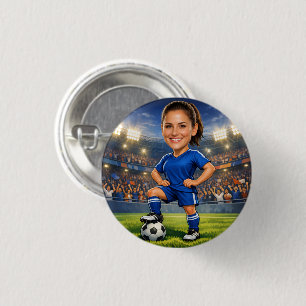 Benutzerdefinierte Foto-Gesicht Fußball-Star Karik Button