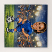 Benutzerdefinierte Foto-Gesicht-Fußballstar-Karika Puzzle (Horizontal)