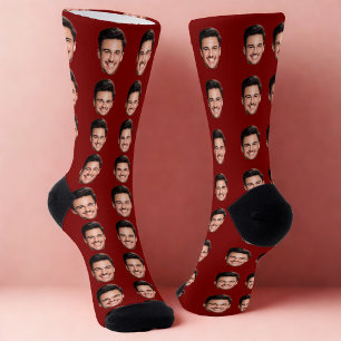 Benutzerdefinierte Foto-Gesicht-Socken, lustiges p Socken