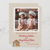 Benutzerdefinierte Foto Gingerbrot Urlaubskarte Feiertagskarte (Vorne/Hinten)