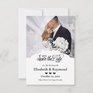 Benutzerdefinierte Foto-Hochzeit Save The Date Ein