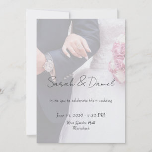 Benutzerdefinierte Foto-Hochzeitseinladungskarte Einladung