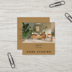 Benutzerdefinierte Foto-Home-Staging Quadratische Visitenkarte