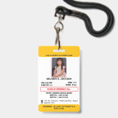 Benutzerdefinierte Foto-ID-Anhänger für Kinder mit Ausweis (Vorderseite mit Lanyard)