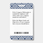 Benutzerdefinierte Foto-ID für Mitarbeiter Ausweis (Rückseite)