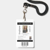 Benutzerdefinierte Foto-ID für Mitarbeiter - Siche Ausweis (Front with Lanyard)