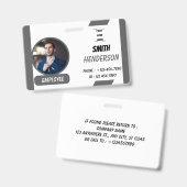 Benutzerdefinierte Foto-ID-Karten-Abzeichen-Halter Ausweis (Vorder- & Rückseite)