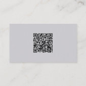 Benutzerdefinierte Foto-Imitate Silver Glitzer QR- Visitenkarte (Rückseite)