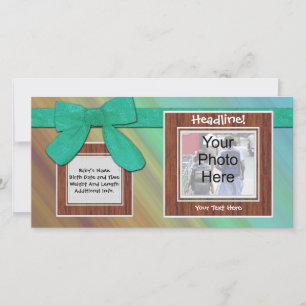 Benutzerdefinierte Foto-Karte, Geburtstag oder Geb Ankündigung